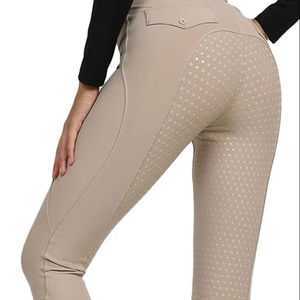 Leggings de equitación de silicona de cobertura completa, transpirables, estilo clásico inglés, con refuerzo para el sillín, Jodhpur y Breeches - Product Image 2