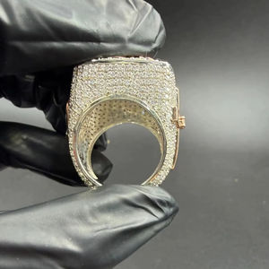 Anillo de Campeonato Personalizado para Hombre, Estilo Hip Hop, en Plata 925, con Moissanita VVS de Corte Brillante, Certificado IGI - Product Image 5