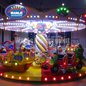 Giostra del parco divertimenti dei bambini con le automobili, i <span class=keywords><strong>camion</strong></span> dei pompieri e gli animali del fumetto per uso commerciale del parco giochi - Product Image 6
