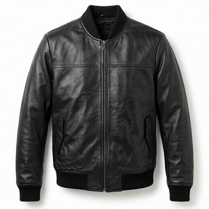 Veste en cuir pour homme, design personnalisé, fabrication OEM, fournisseur en gros, qualité supérieure, produit en cuir de mode pour l'exportation - Product Image 1