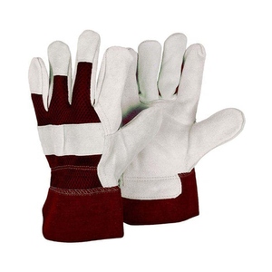 Guantes de Seguridad de Cuero Vacuno de Primera Calidad, con Puño Reforzado de Goma, Certificación CE, para Trabajo Industrial - Product Image 1