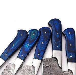 Handmade 5-Piece Damascus Steel Chef <b>Knives</b> with Customized Handle <b>Sharp</b> Serrated Edge for Multi-Purpose Eco-Friendly - Product Image 4