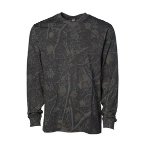 <b>Men's</b> Long Sleeve Camouflage T-<b>Shirt</b> Fit O-Neck Woven Polyester Casual Style Light <b>Cool</b> Moisture Wicking Full Sleeve T-<b>Shirt</b> - Product Image 3