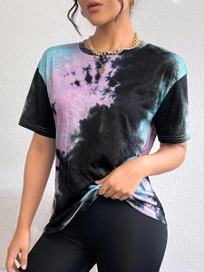 Nouvelle Arrivée 2026 – T-shirt Tie-Dye pour Femme, Personnalisable avec Logo, Vente en Gros, 100 % Coton - Product Image 6