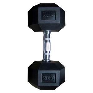 Haltères hexagonaux 20 kg, revêtement en caoutchouc antidérapant, pour exercices de fitness complets, unisexe - Product Image 2