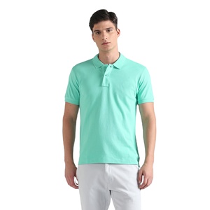 Chemise à manches courtes pour homme, personnalisée, de marque propre, en polyester tricoté, à séchage rapide, motif imprimé, style décontracté et uni, idéale pour le golf. - Product Image 1
