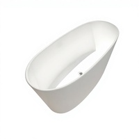 Baignoire autoportante moderne en résine transparente ergonomique avec 40 jets de massage combinés (Air Whirlpool) – Durable et écologique pour salle de bain
