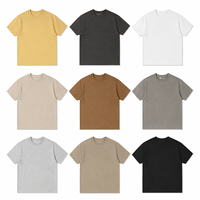 Camisetas de Hombre de Alta Calidad, 260GSM, Algodón Grueso y Pesado, Cuello Alto, Tallas Grandes, Personalizables con Logotipo, Estilo Urbano, Venta al Por Mayor, Proveedor OEM