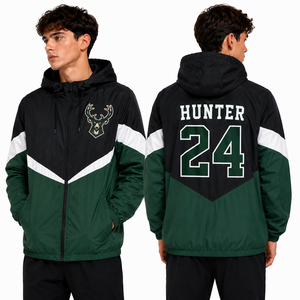 Chaqueta Cortavientos Personalizada para Hombre, con Logotipo de Tigres Bordado, Nombre y Número en la Espalda, con Capucha, Ropa Deportiva para Equipos, Venta al Por Mayor, Artículos para Clubes - Product Image 2