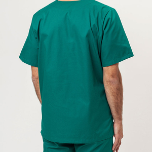 Low MOQ Breathable Customized Color & Design Denim Hospital <b>Scrub</b> <b>Sets</b> for Men High Quality Uniforms with Seamless Fusing - Product Image 2