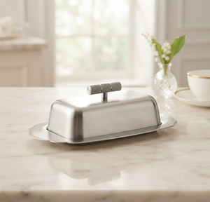 Mantequillera Rectangular de Acero Inoxidable con Tapa, Diseño Minimalista, Vajilla de Cocina, Conservación de Frescura - Product Image 1