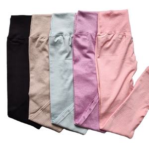 <b>Women</b> High Waist Full Length Fitness Leggings Seamless Yoga Sport Pants Workout Athletic Four-Way Stretch Spandex/<b>Nylon</b> - Product Image 1