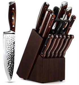Couteaux de chef Damas de haute qualité, style unique et personnalisé, 11 pièces, avec manche sur mesure, multi-usages et écologiques - Product Image 4