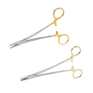 Portaagujas Mayo Hegar de 6.5 pulgadas, instrumentos quirúrgicos médicos de carburo de tungsteno, 2 unidades, pinza hemostática para sutura veterinaria - Product Image 1