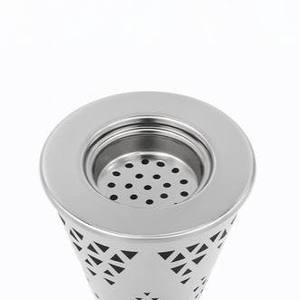 Encensoir en métal orné de luxe, argenté et à motif bois, avec base sur piédestal et design ajouré complexe, pour Bakhoor, vente en gros - Product Image 3