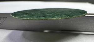 Cadran de montre en pierre de marbre vert 34,5 mm x 1,5 mm, cadran rond en pierres précieuses pour montres de luxe personnalisées - Product Image 5