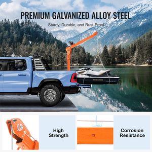 Camioneta Eléctrica de Acero con Cabrestante de 1100 Libras y Grúa Plegable de 3500 Libras Montada en la Plataforma, Capacidad de Carga Nominal de 20 Toneladas - Product Image 4