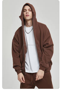 Precio de fábrica 360gms Calidad superior Las mejores sudaderas con cremallera Buena calidad Algodón Peso pesado Sudadera con capucha Ropa Media cremallera Sudadera con capucha sobre la cara - Product Image 2