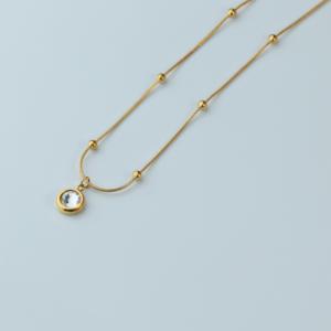 Collar con Colgante de Cadena de Serpiente de Acero Inoxidable Chapado en Oro de 18K y Plata, Joyería Delicada para Mujer, Regalo Diario - Product Image 5