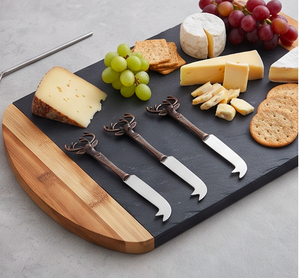 ชุดมีดชีสเขากวาง 4 ชิ้น ด้ามทองแดง ใบมีดสแตนเลส สำหรับใช้ในครัว - Product Image 6