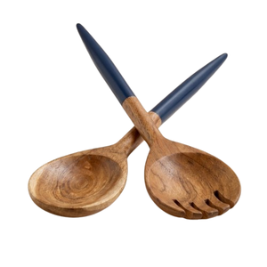 Venta al por mayor de utensilios ecológicos de madera para ensalada con logotipo personalizado, juego de cuchara y tenedor de madera hechos a mano para restaurante y hotel en oferta. - Product Image 5