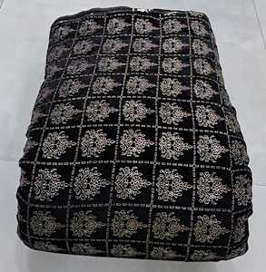 Velvet Embroidery Fabric Embroidered <b>Silk</b> Fabric Beaded Lace Fabric Luxury Fabric for Boutique Brands Apparel Sourcing Wholesale - Product Image 2