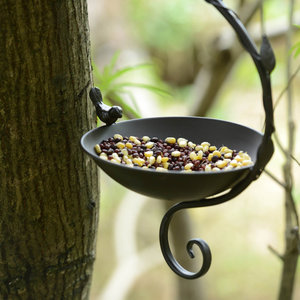 Nuevo diseño Forma personalizada Alimentador de pájaros con recubrimiento de polvo negro Colgante de jardín Ideal para uso en interiores y exteriores - Product Image 4