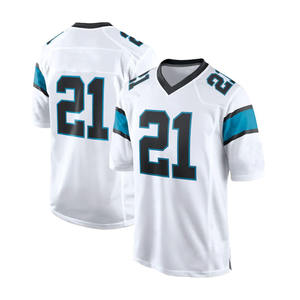 Maillot de football américain personnalisé sublimé, col en V, manches courtes, jaune, vêtements d'équipe pour hommes, respirant, coupe régulière - Product Image 4