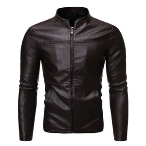 Stock prêt veste en cuir véritable gris anthracite moutarde col de chemise en peau de mouton véritable décontracté cuir léger lisse - Product Image 3