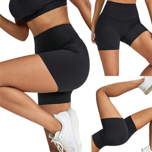 Shorts de yoga taille haute pour femmes, style athlétique, personnalisables, toucher doux, respirants, séchage rapide, pour l'impression de logo - Product Image 2