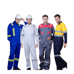 Conjunto de monos de trabajo de uniforme de algodón ignífugo duradero de alta calidad para soldadura unisex Trabajador de Construcción - Product Image 5