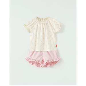 Conjunto de Ropa con Estampado Floral Estilo Coreano OZKIZ para Niñas de 2 a 6 Años, 100% Algodón, Transpirable, Moda de Verano, Venta al Por Mayor - Product Image 1