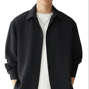 Camisa Formal de Hombre con Botones, Corte Slim Fit, Texturizada, Manga Larga, Polycotto, Ideal para Negocios y Reuniones - Product Image 1