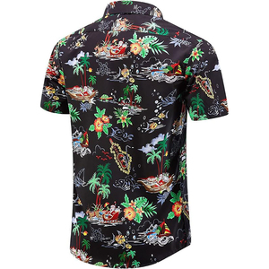 เสื้อเชิ้ตฮาวายผ้าซาตินสำหรับผู้ชายแบบสั่งทำพิเศษ ผ้าฝ้ายโพลีเอสเตอร์ 100% แขนสั้น ใส่สบายๆ ในฤดูร้อน เหมาะสำหรับวันหยุดพักผ่อนริมชายหาด ป้องกันรอยยับ เป็นมิตรกับสิ่งแวดล้อม - Product Image 2