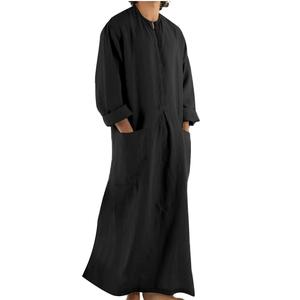 Qamis traditionnels musulmans de haute qualité pour hommes, avec poches latérales personnalisables, Jubbah turque du Pakistan, faible MOQ, respirant - Product Image 1