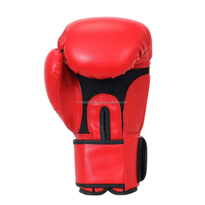 Gants de boxe unisexes en cuir de qualité supérieure avec fermeture auto-agrippante pour l'entraînement et le sparring Muay Thai 10oz 16oz Logo personnalisé - Product Image 5