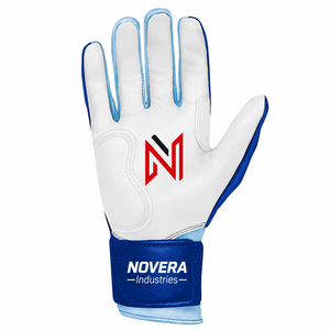High Quality Customized Short Cuff Baseball Softball Batting Gloves Sheepskin Lightweight Breathable Design <b>Hook</b> Loop Closure - Product Image 4