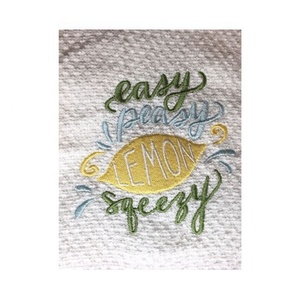 Nouvelle collection 2026 – Lot de 3 torchons de cuisine en coton brodés motif citron, design attrayant, pour le golf ou la maison – Idéal pour le dropshipping - Product Image 1