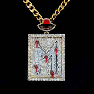 จี้ฮิปฮอปสำหรับแร็ปเปอร์ VVS Moissanite ชุบทองหลัง2.25 "จี้เงินสเตอริงสูงทำจากน้ำแข็ง - Product Image 1