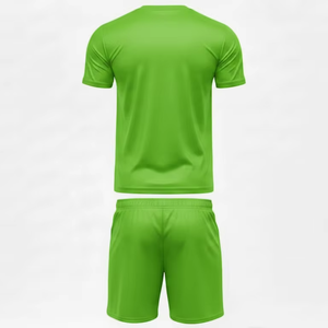 Ensemble T-shirt et short en coton tricoté pour homme – Tenue décontractée d'été, sportswear respirant et confortable pour la gym – Vente en gros - Product Image 2