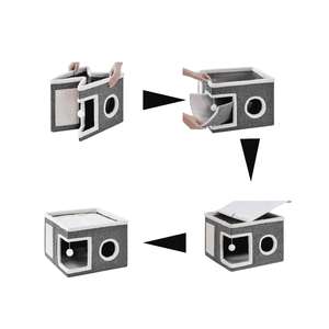 Casa Plegable para Gatos de Invierno, Refugio Interior Cálido y Suave con Diseño Sencillo, Cueva de Felpa para Mascotas - Product Image 2