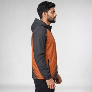 Veste coupe-vent résistante à l'eau pour homme, légère, en polyester respirant, coupe-vent, pour la course à pied, l'entraînement, les vêtements décontractés, OEM - Product Image 3