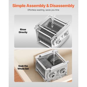 Affettatrice Professionale per Carne con Lama in Acciaio Inox da 7 mm SJY-DQ90, Set Completo Incluso - Product Image 4