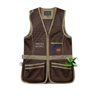 Gilet de tir sur le crosselet VANTEX SPORTS durable, respirant, avec rembourrage en maille personnalisé et poche coquille sur l'épaule, pour activités sportives en extérieur