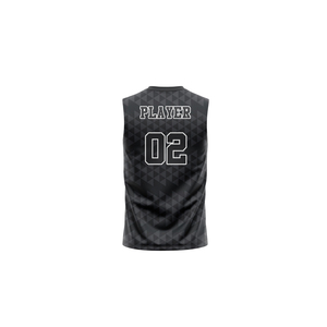 เสื้อกีฬาแขนกุดแบบซับลิเมชั่นสั่งทำพิเศษสำหรับผู้ชาย แห้งเร็ว 100% โพลีเอสเตอร์ พิมพ์หมายเลขตามสั่ง เสื้อกีฬาสำหรับผู้ใหญ่ - Product Image 4