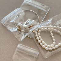 Sacs de rangement pour bijoux en PVC transparent Shengcan, 100 pièces par paquet, pochettes transparentes pour bagues, boucles d'oreilles, bracelets, colliers