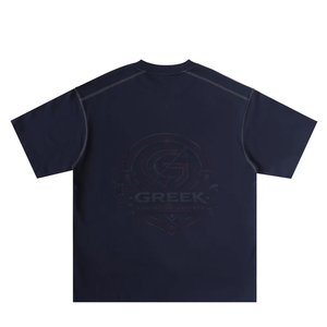 T-shirts pour hommes en mélange de coton respirant, coupe oversize, col rond, manches courtes, séchage rapide, imprimé numérique, couleur unie, OEM ODM Factory - Product Image 1