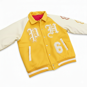 Veste de baseball universitaire unisexe personnalisée en chenille brodée avec patchwork, plusieurs couleurs, confortable et respirante, vente en gros - Product Image 1