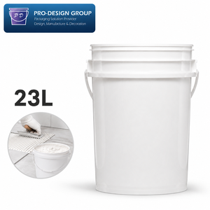 23L Heavy Duty Plastic <b>Adhesive</b> Bucket with Flat Lid for <b>Construction</b> <b>Adhesive</b> Packaging - Product Image 1