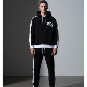 Custom 450 GSM High Quality Wholesale Factory Heavyweight Cotton Sun Faded Men Stacked Joggers Flared <b>Sweatpants</b> <b>Set</b> - Product Image 1